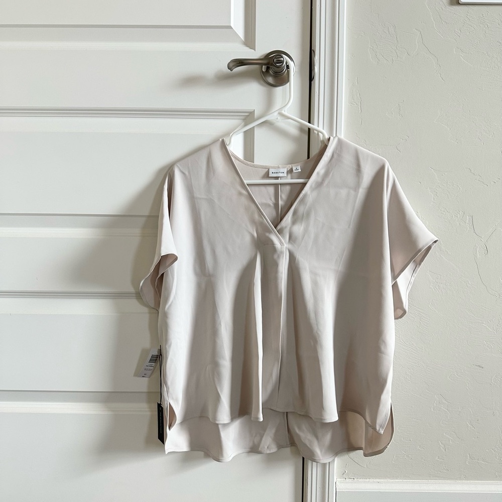 Babaton Pictorial Blouse, size small in matte pearl - Picture 8 of 9